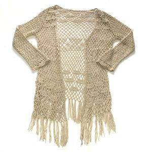 Vintage Knit Crochet Cardigan